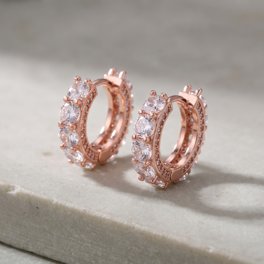 Kaia Huggie Earrings — premium product macro
